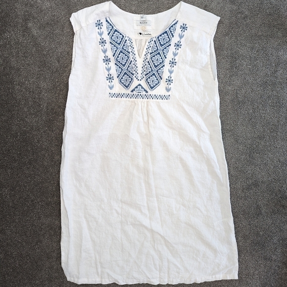 Anthropologie Dresses & Skirts - ANTHROPOLOGY Malvin I Love Linen Women's Sleeveless Linen Dress Size Large